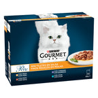 Gourmet Perle – Mini Fileuri Curcan, Rață, Miel & Ton (12x85g)