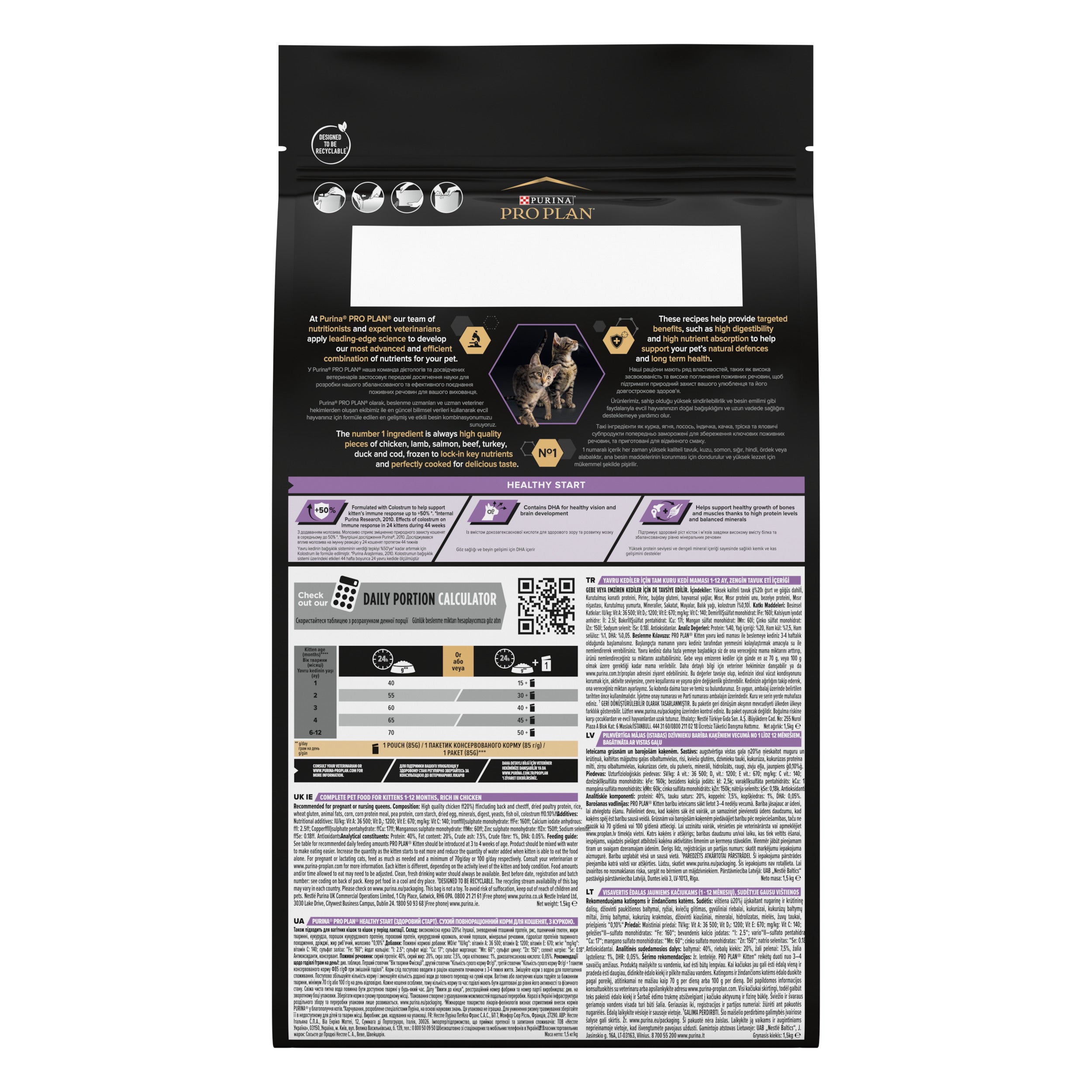 PRO PLAN® Kitten Healthy Start cu Pui