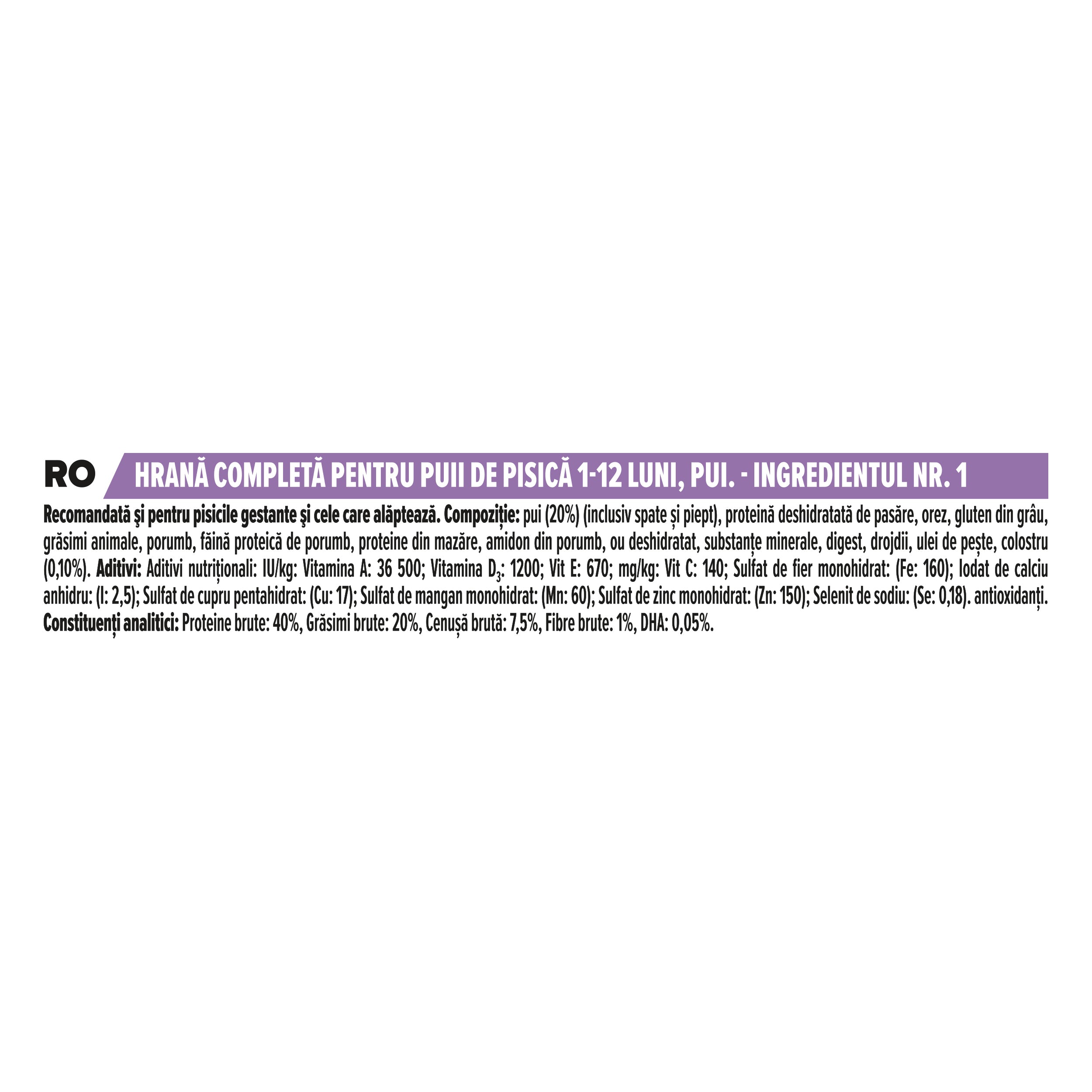 PRO PLAN® Kitten Healthy Start cu Pui