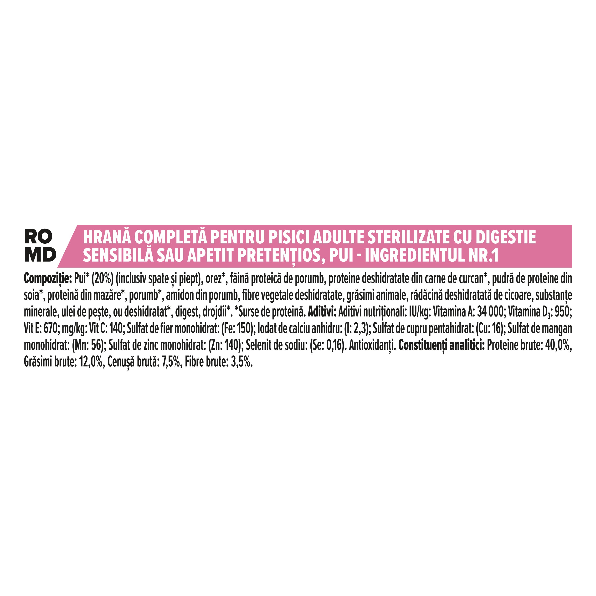 PRO PLAN® Sterilised Delicate Digestion cu Pui