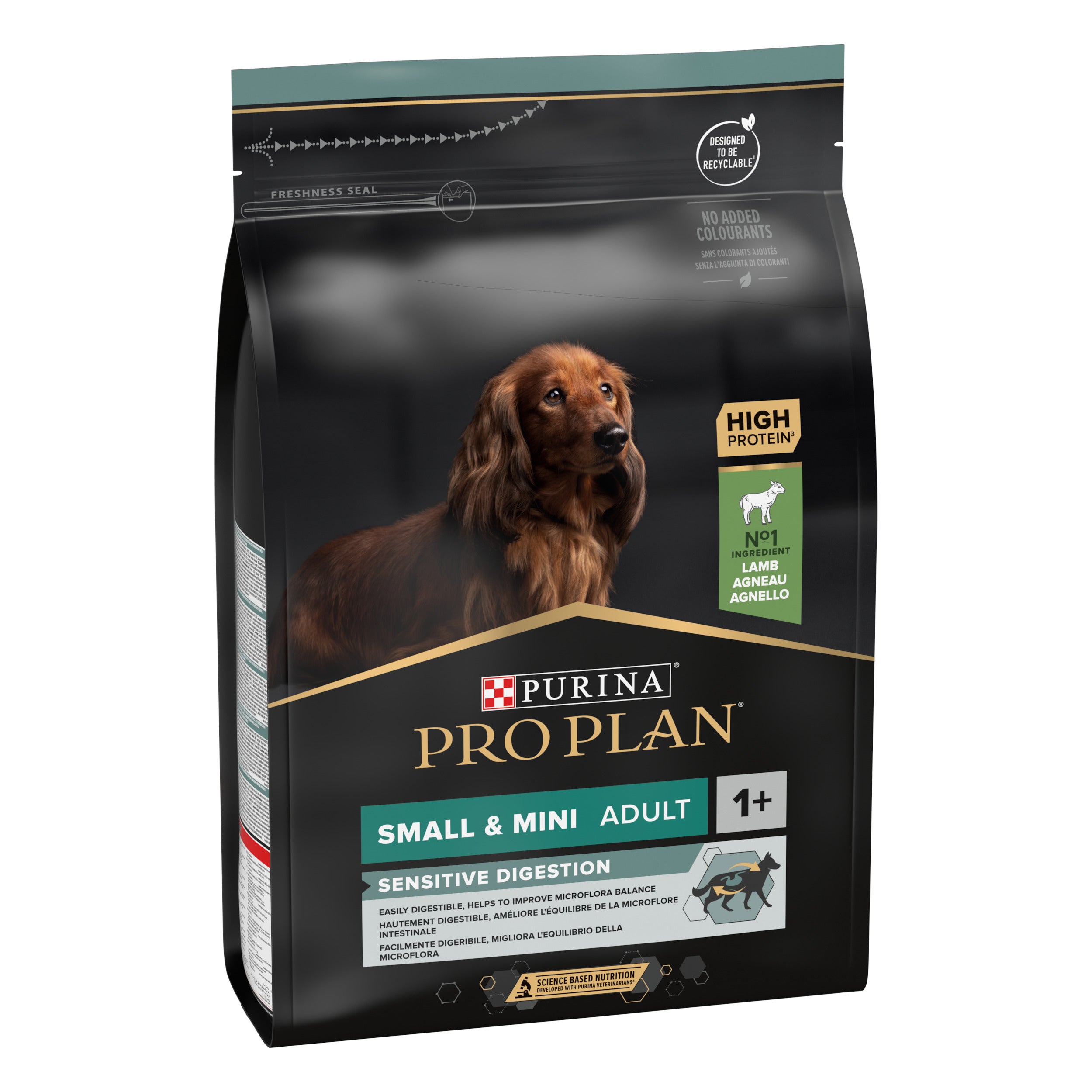 PRO PLAN® Sensitive Digestion cu Miel, Talie Mică și Foarte Mică