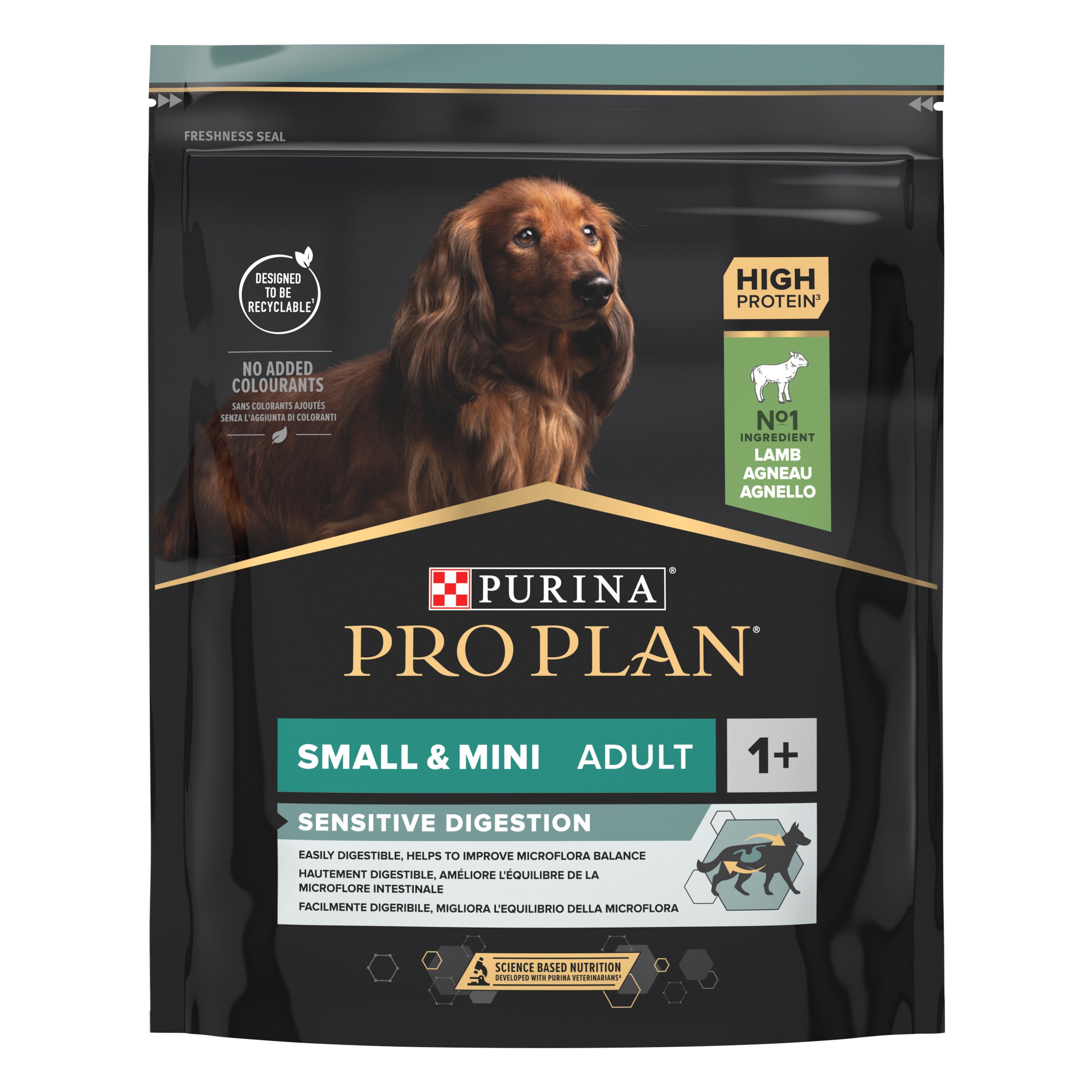 PRO PLAN® Sensitive Digestion Adult cu Miel, Talie Mică & Mini 700g