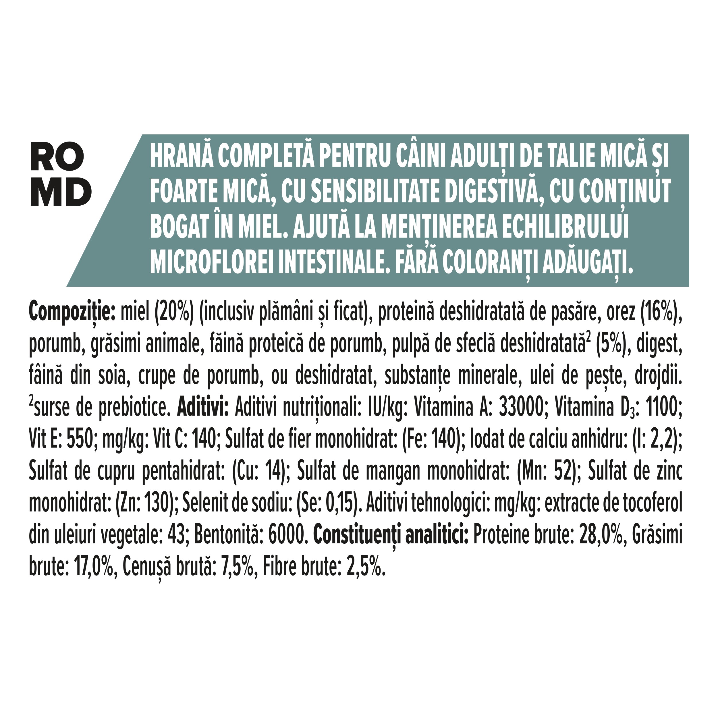 PRO PLAN® Sensitive Digestion cu Miel, Talie Mică și Foarte Mică