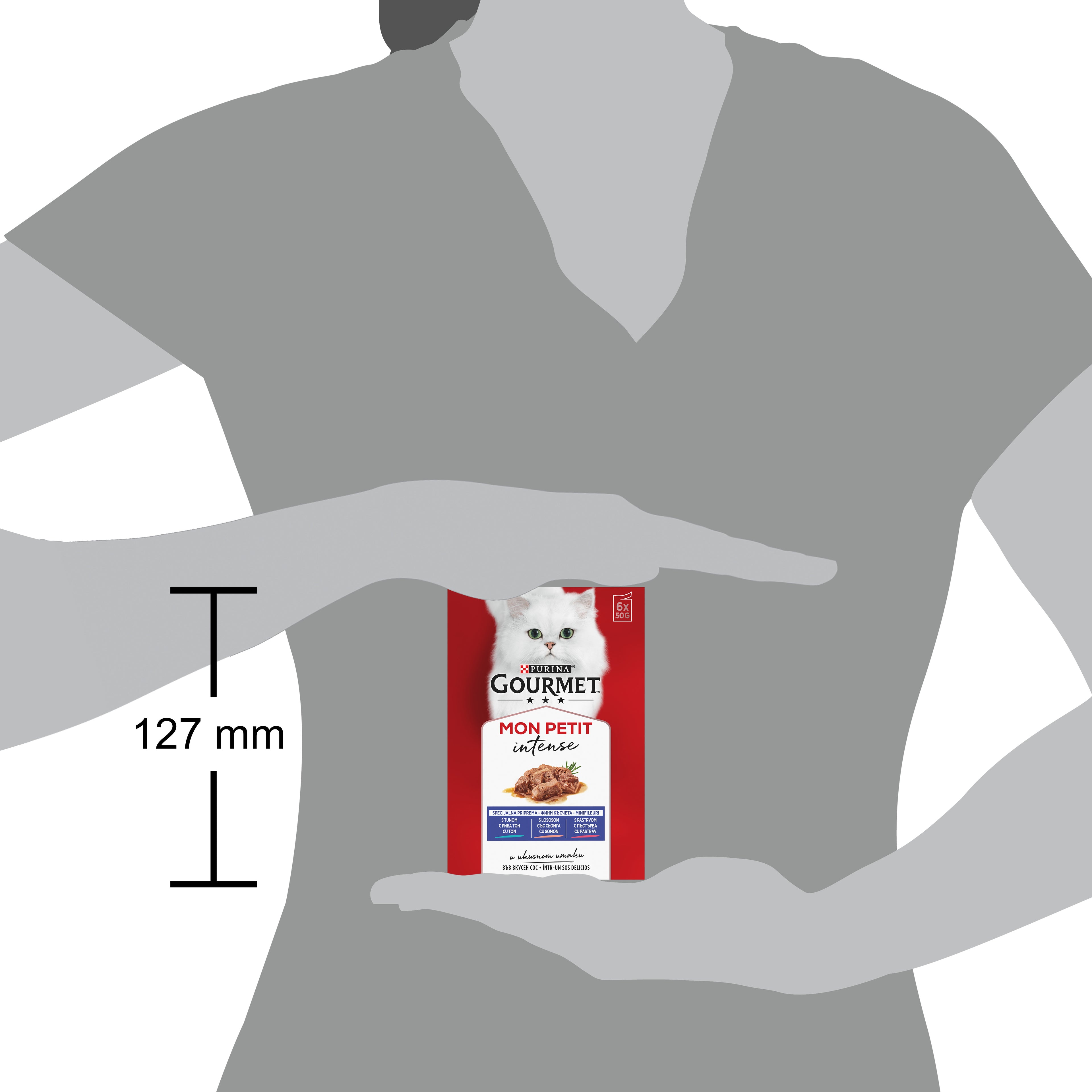 GOURMET® MON PETIT cu Ton, Somon și Păstrăv – 6x50g