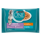 PURINA ONE® SENSITIVE cu Pui & Ton – 4x85g