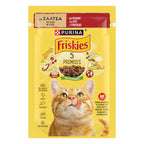 Friskies Adult cu Vită în Sos – Hrană umedă pentru pisici adulte (85g)