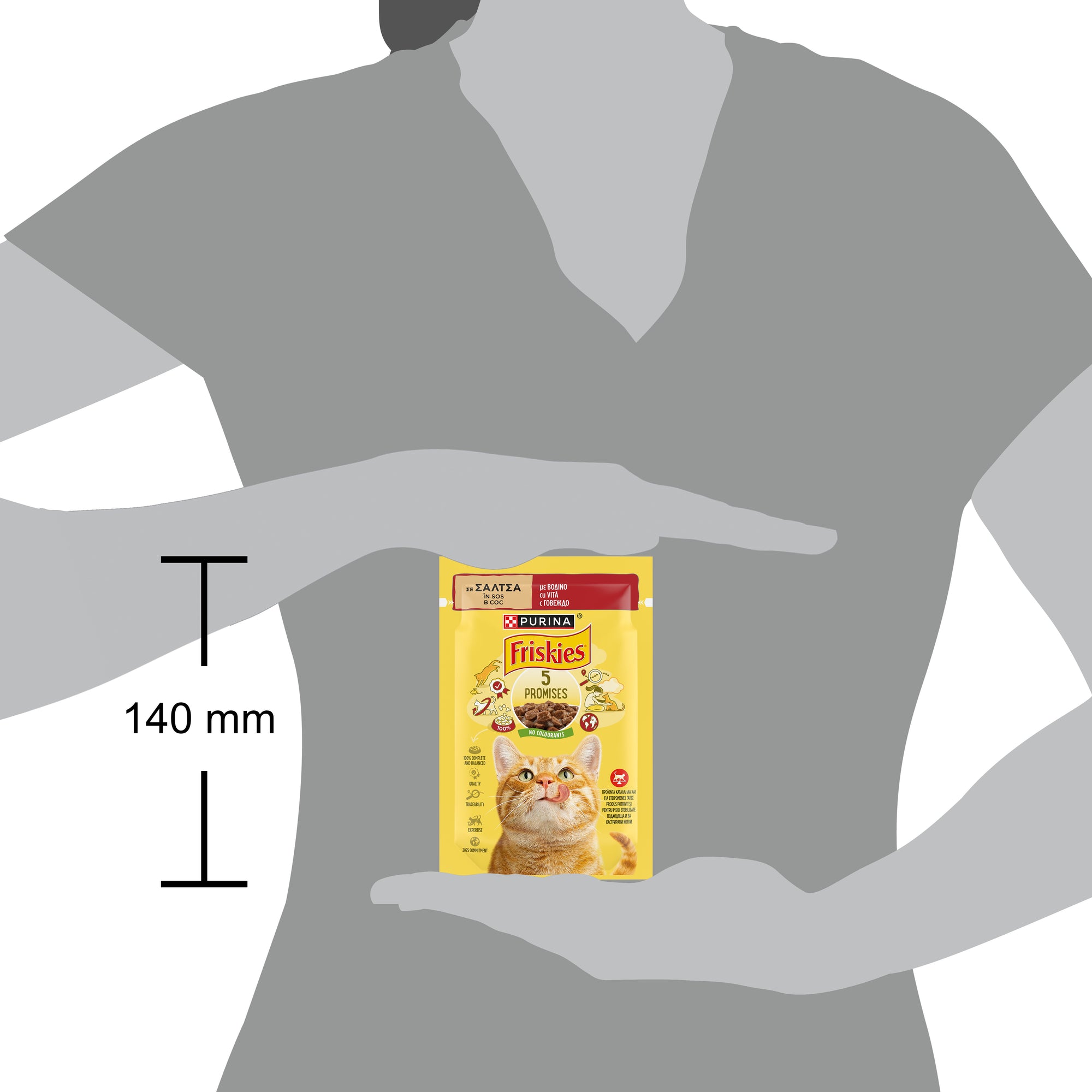 Friskies Adult cu Vită în Sos – Hrană umedă pentru pisici adulte (85g)