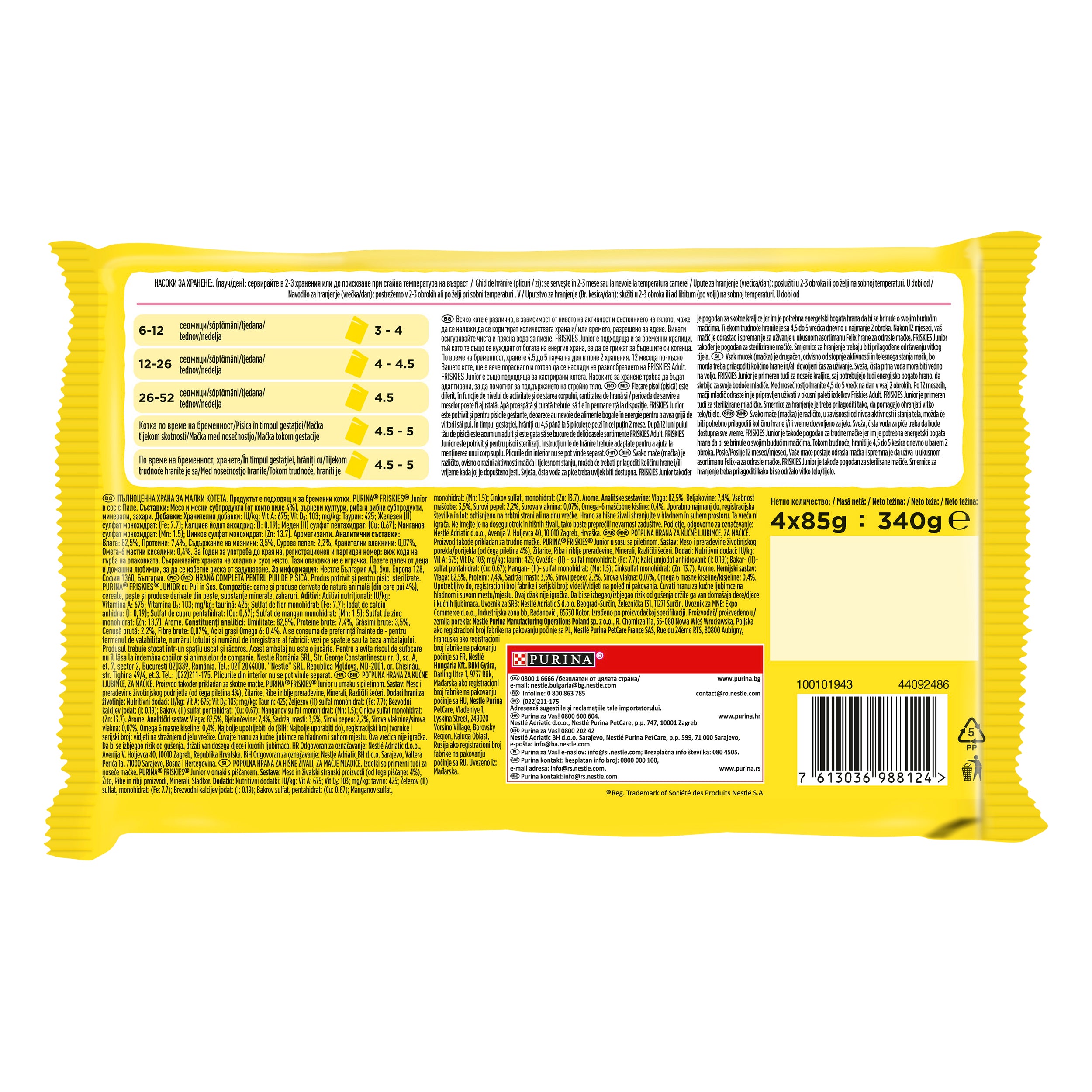 Friskies Junior – Pui în sos (4x85g)