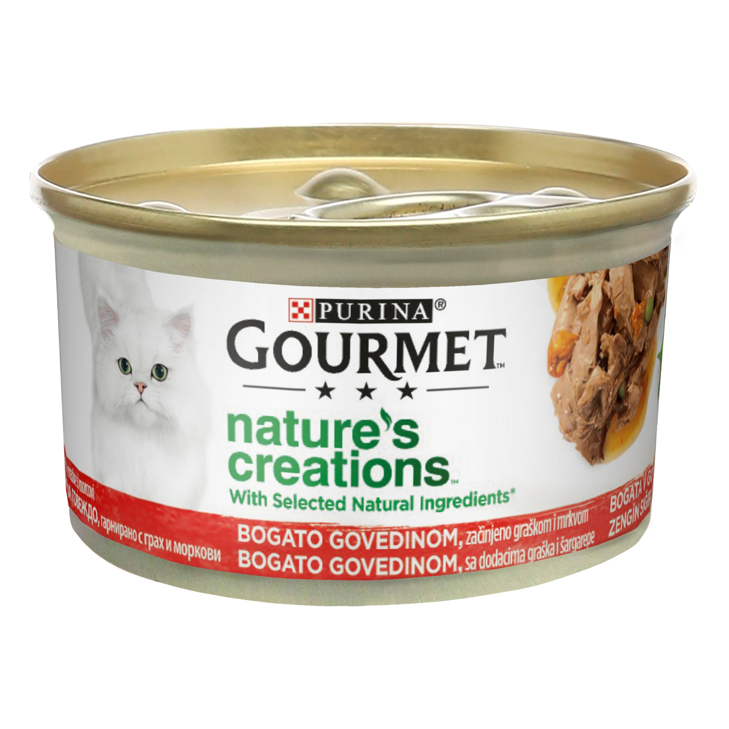 Gourmet Nature’s Creations – Vită, Mazăre & Morcovi (85g)