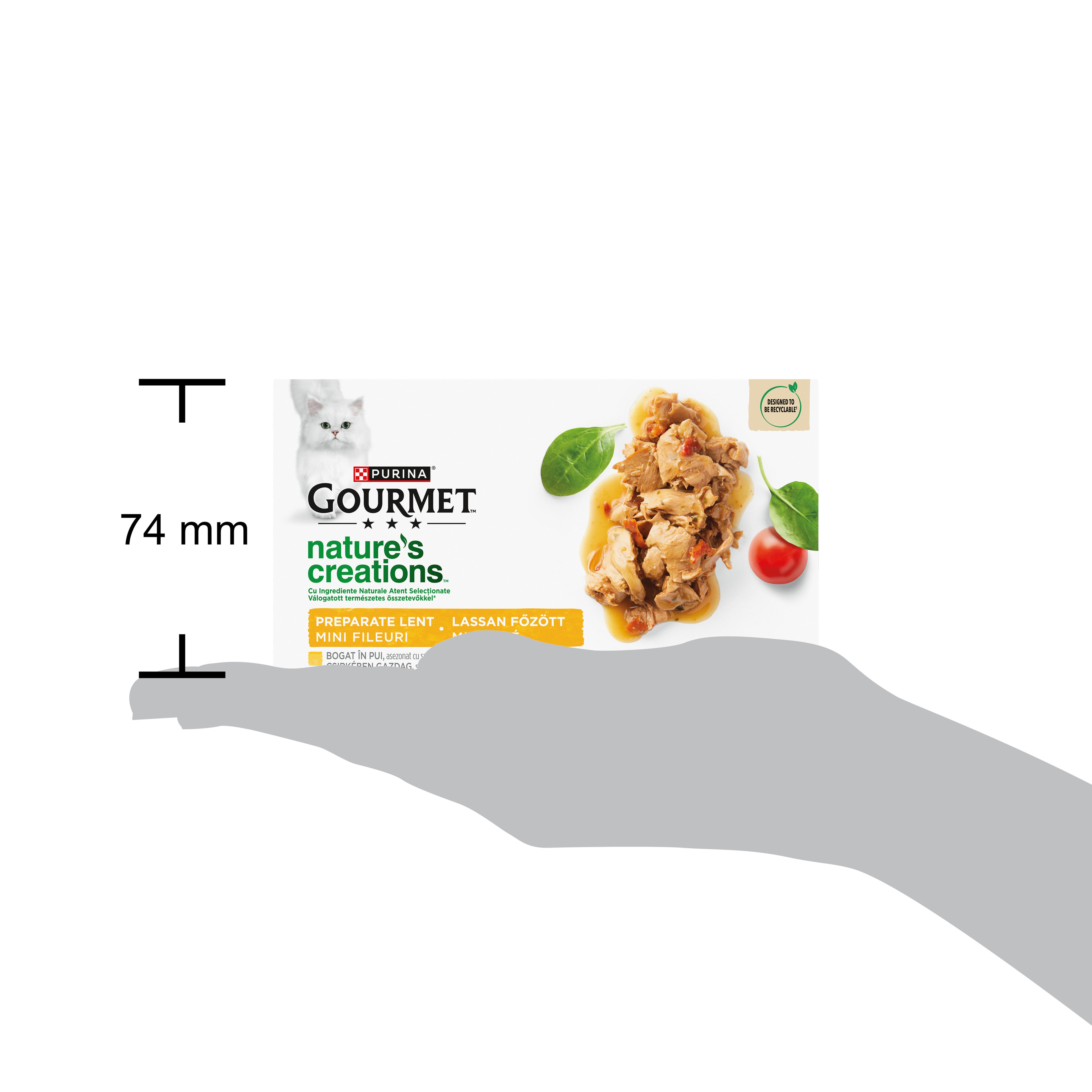 Gourmet Nature’s Creations – Pui & Curcan cu legume (4x85g)