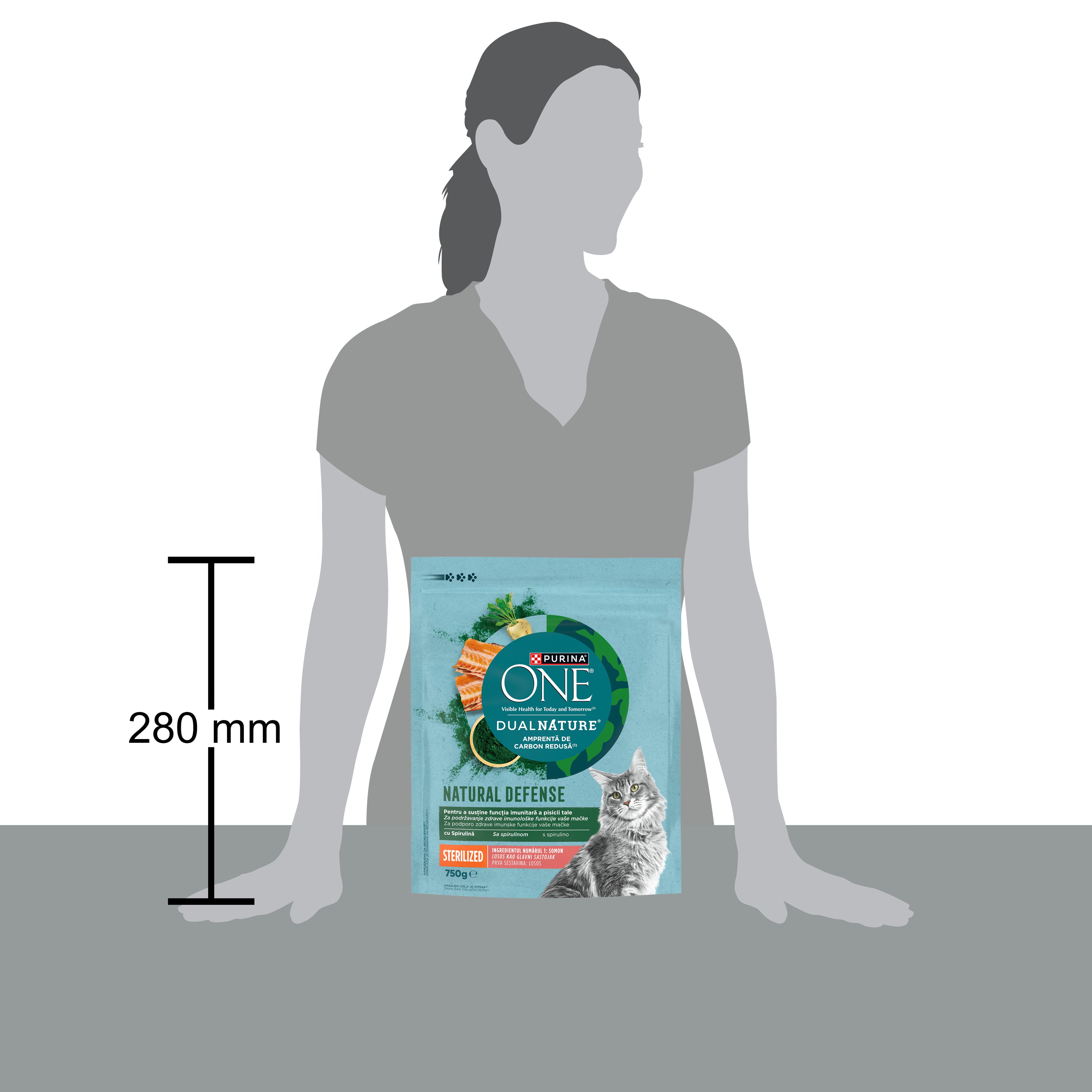 PURINA ONE® DUAL NATURE cu Somon și Spirulină – 750g