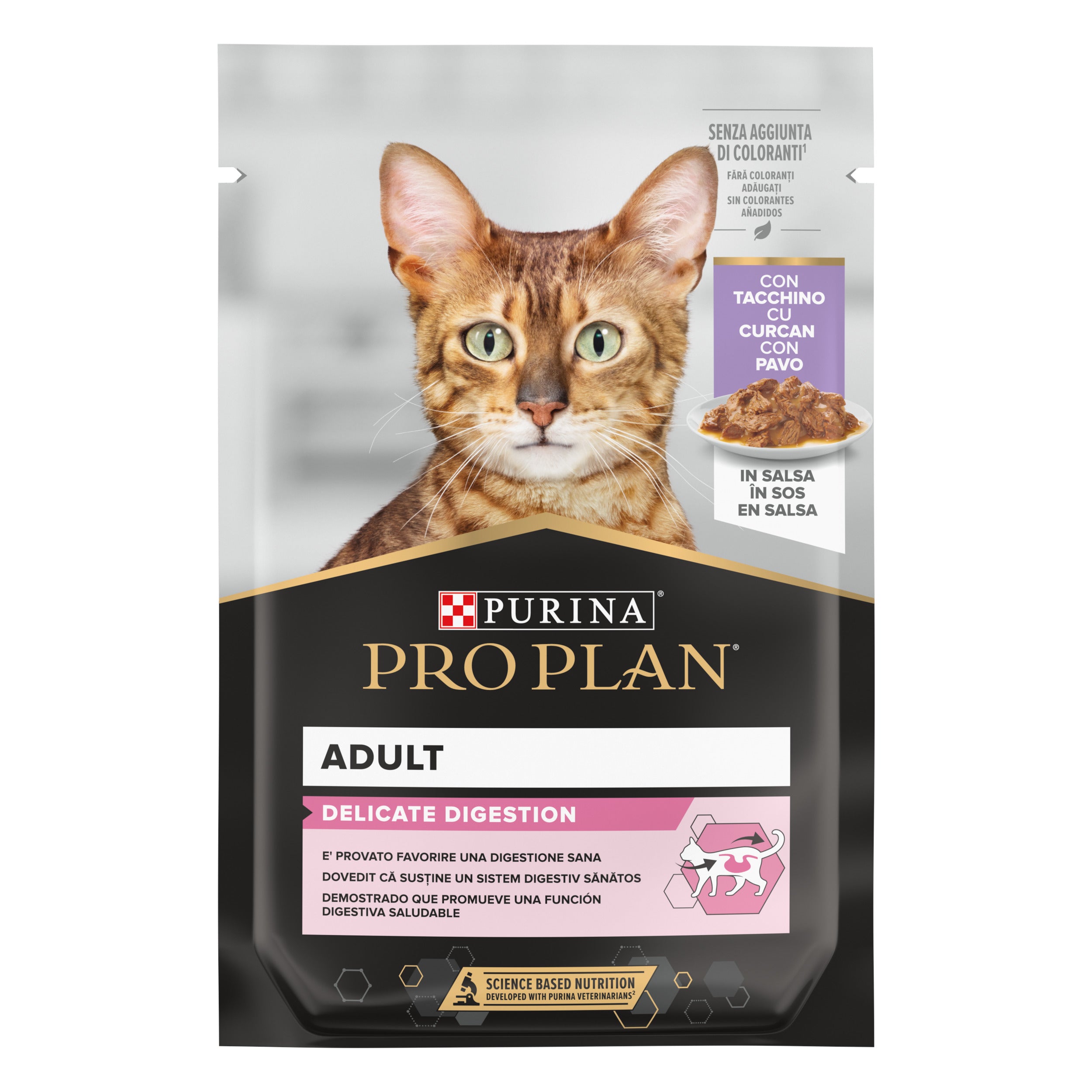 PRO PLAN® Delicate Digestion cu Curcan în Sos 85g