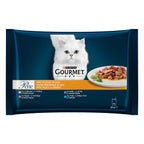 Gourmet Perle – Mini Fileuri cu Curcan, Rață, Miel & Ton în sos (4x85g)