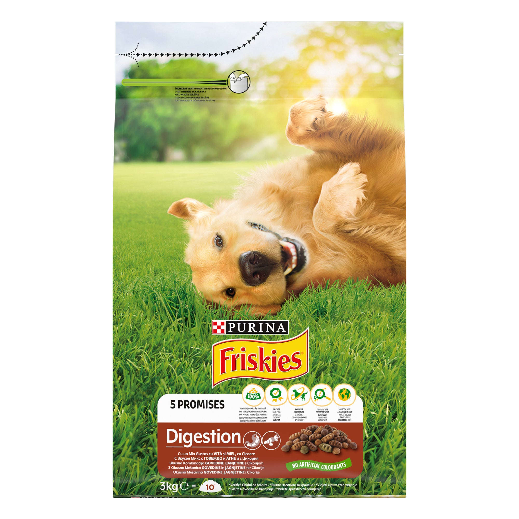 Friskies Digestion – Vită, Miel & Cicoare (3 kg)