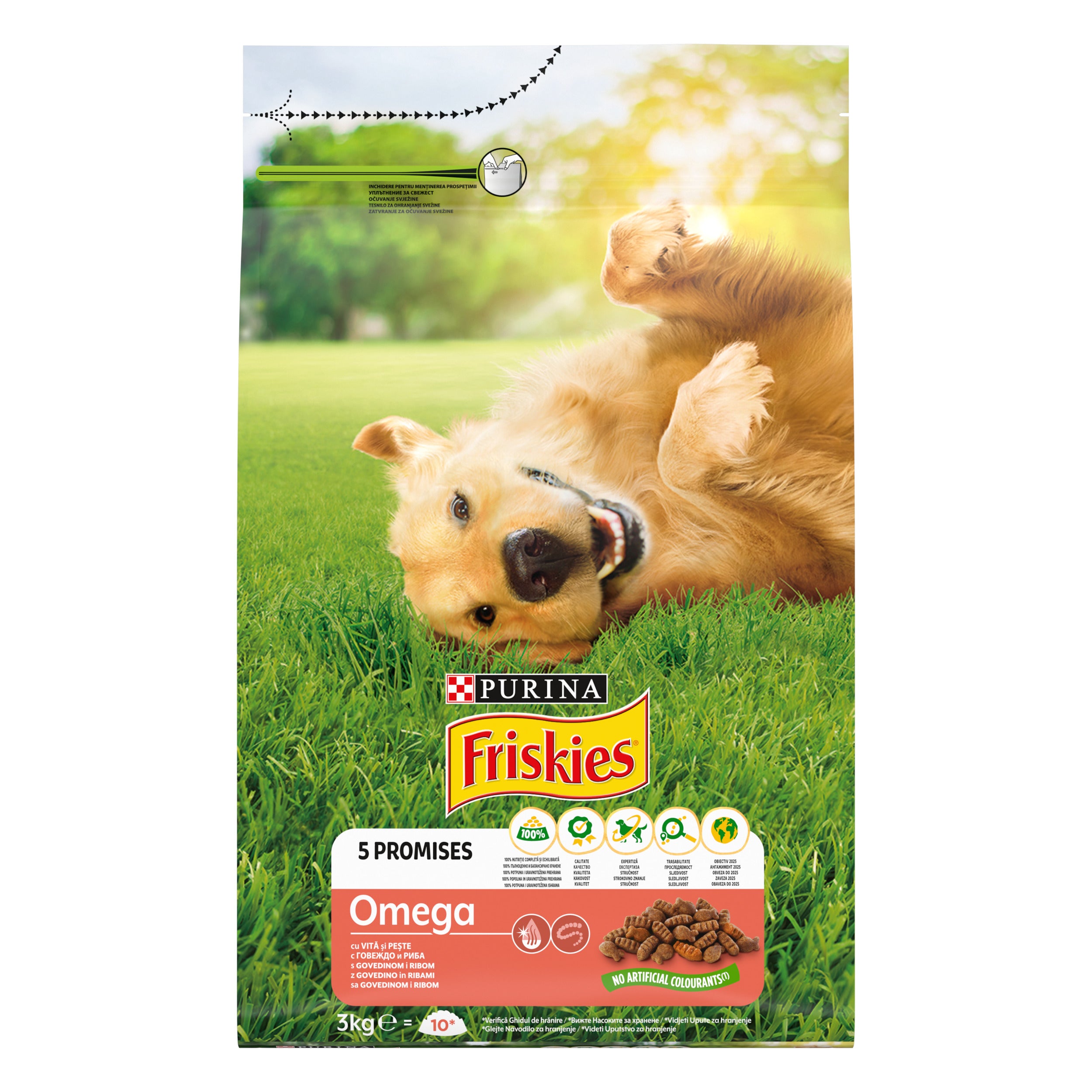 Friskies Omega – Vită & Pește (3 kg)