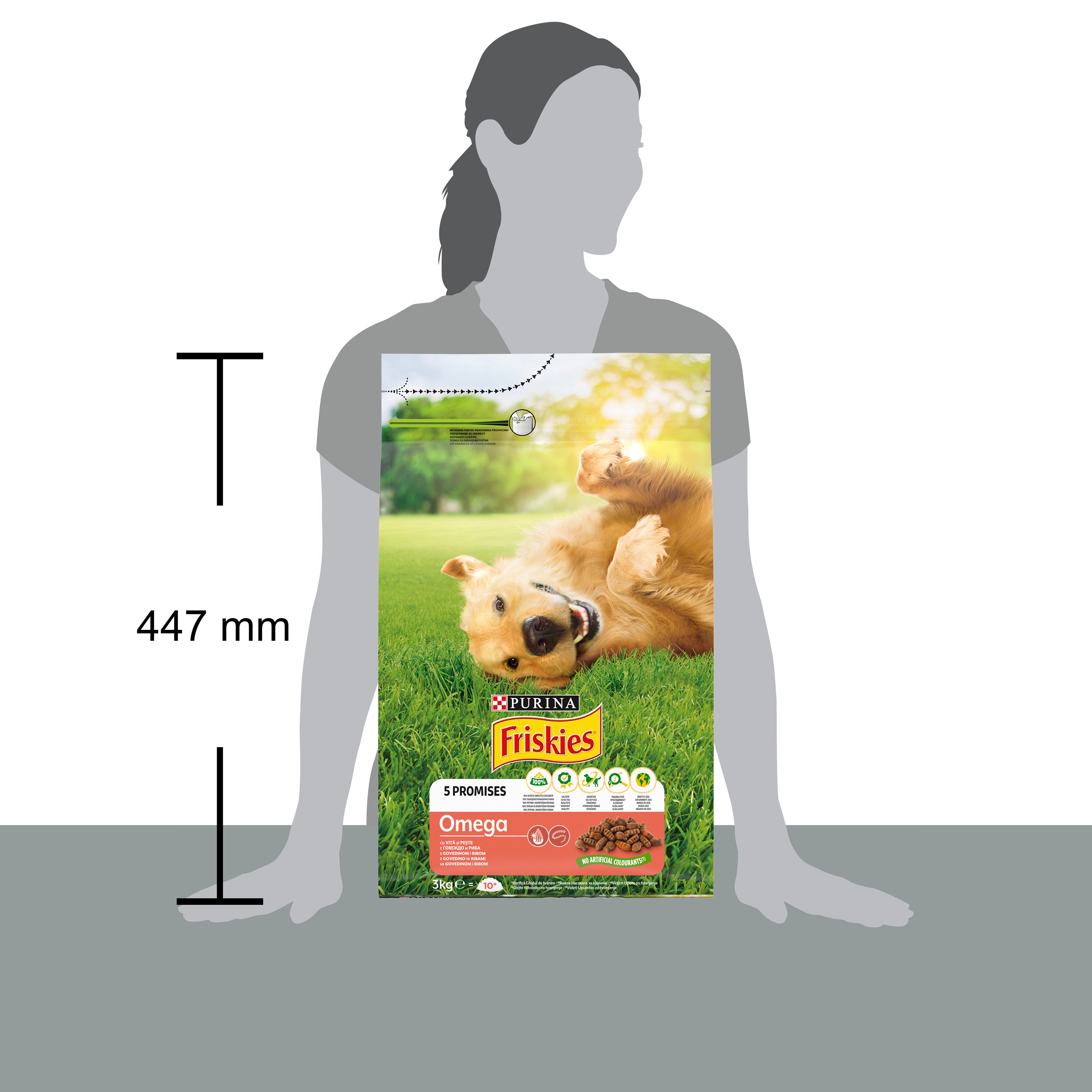Friskies Omega – Vită & Pește (3 kg)