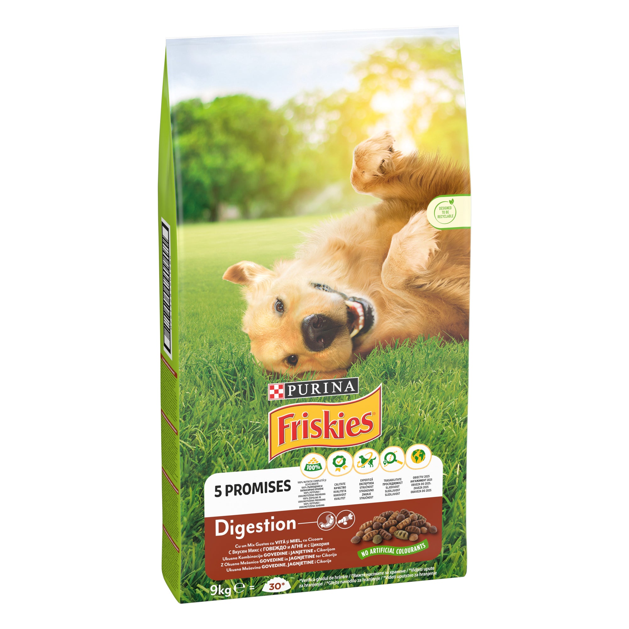 Friskies Digestion – Vită, Miel & Cicoare (9 kg)