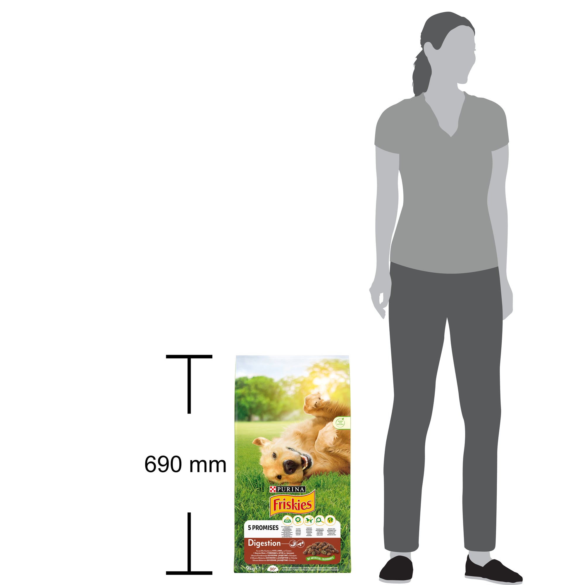Friskies Digestion – Vită, Miel & Cicoare (9 kg)