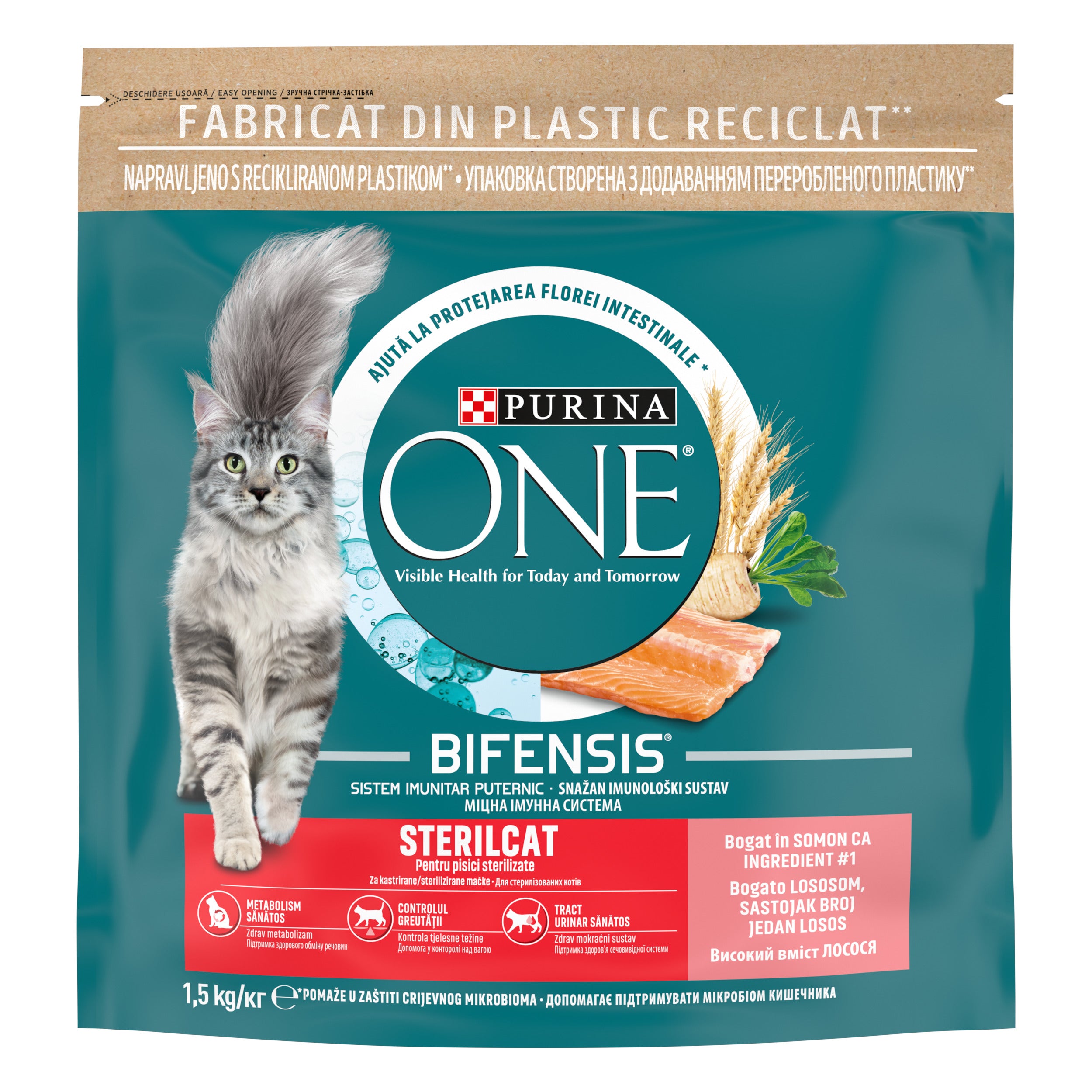 PURINA ONE® STERILCAT cu Somon – 1.5 kg