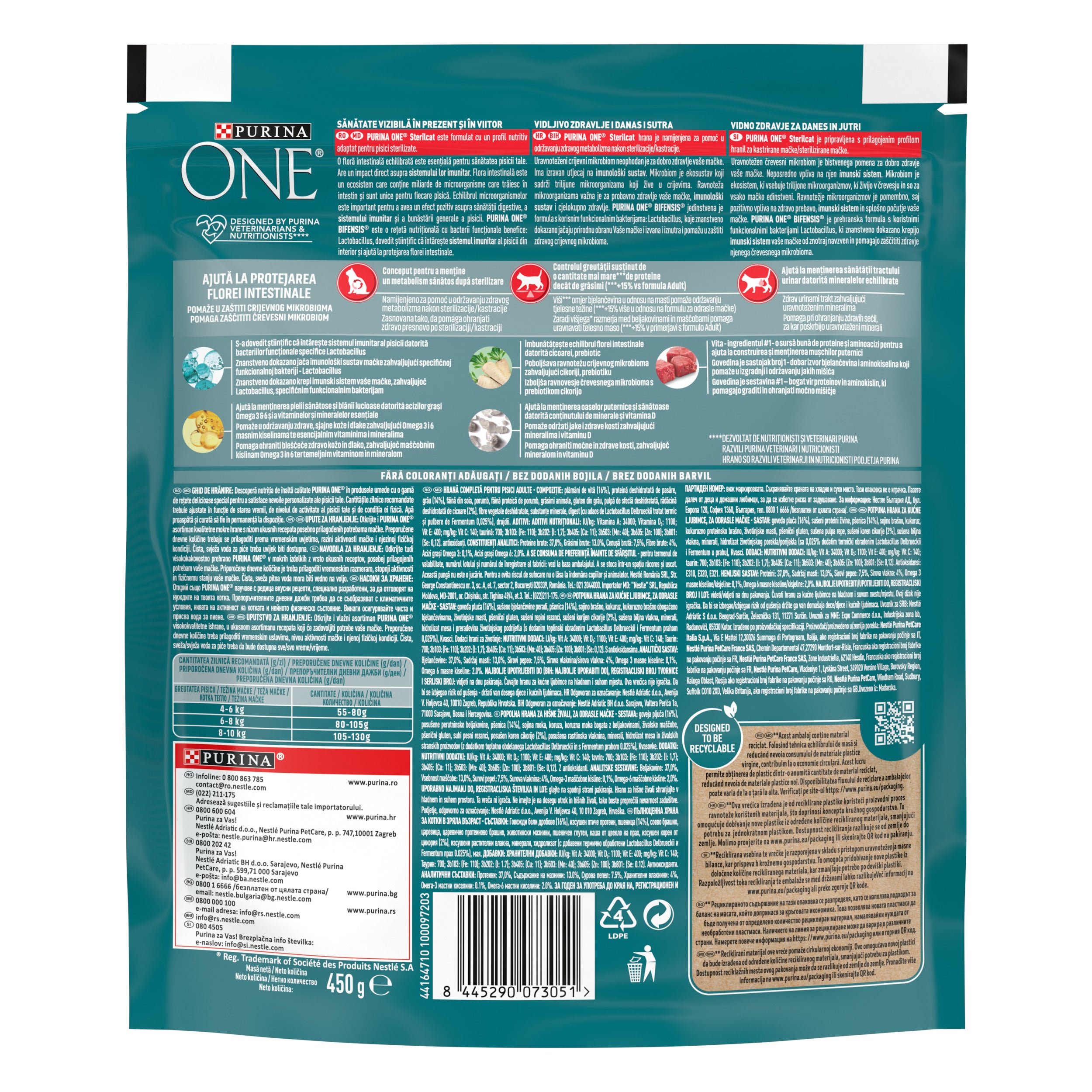 PURINA ONE® STERILCAT cu Vită și Grâu