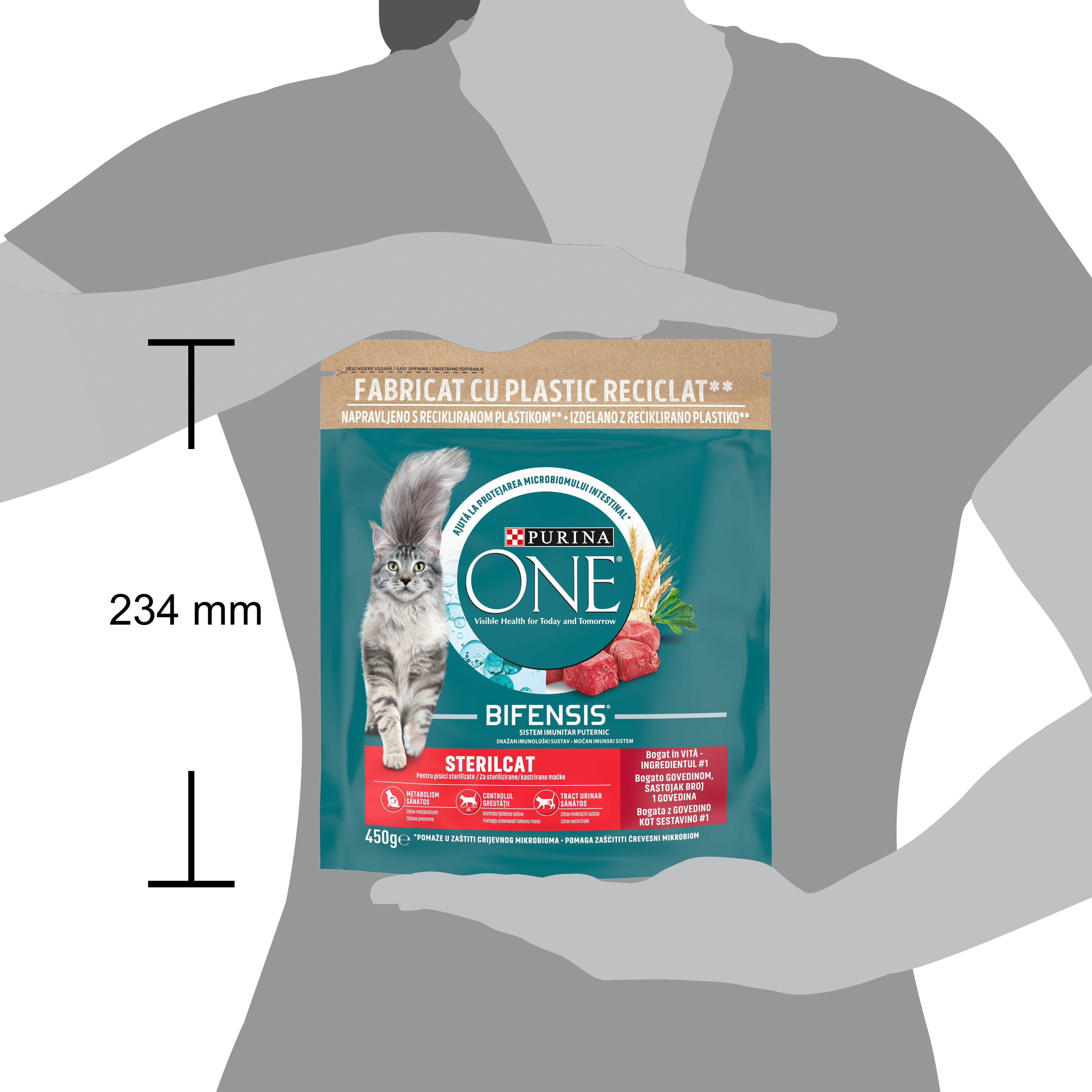 PURINA ONE® STERILCAT cu Vită și Grâu