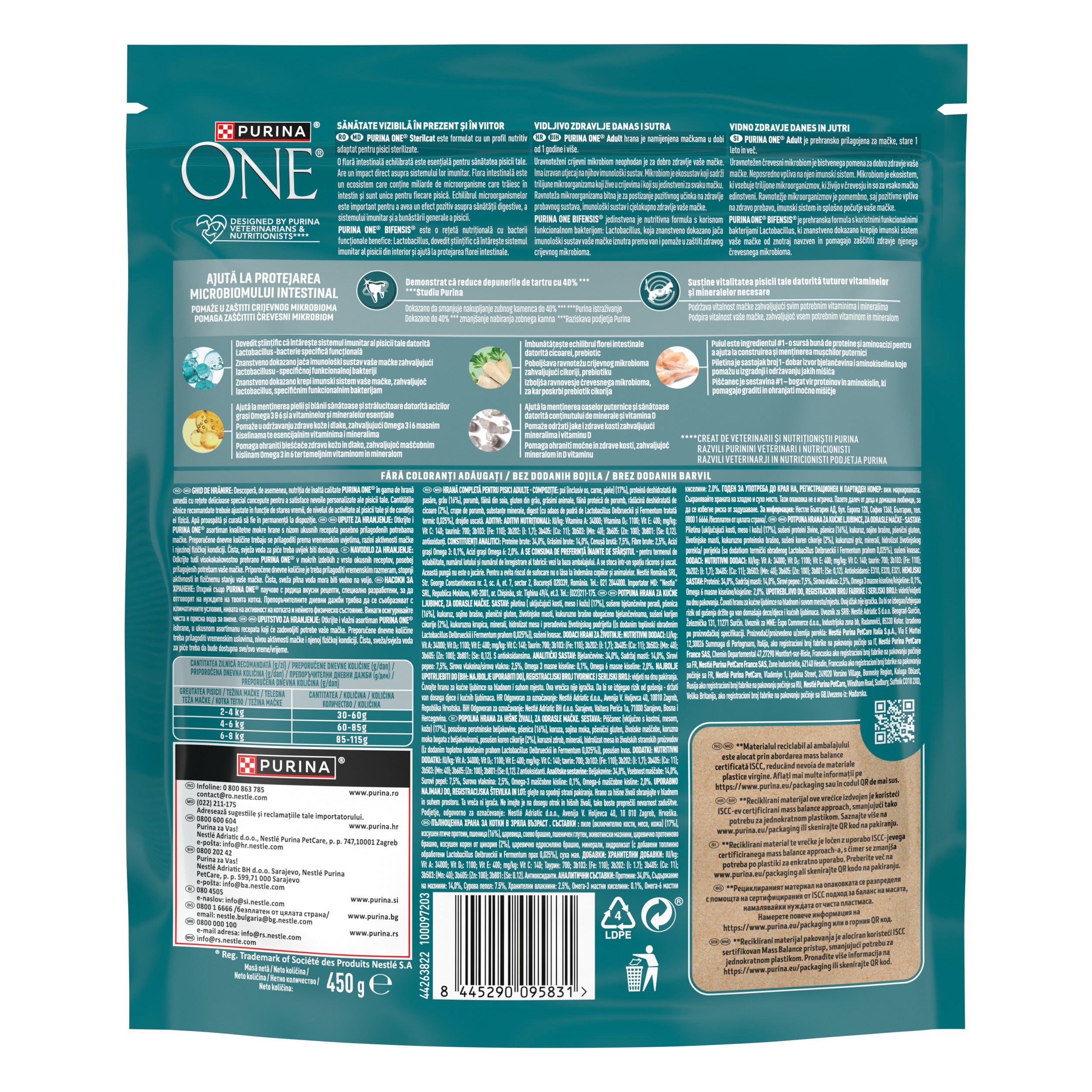 PURINA ONE® ADULT cu Pui și Cereale Integrale