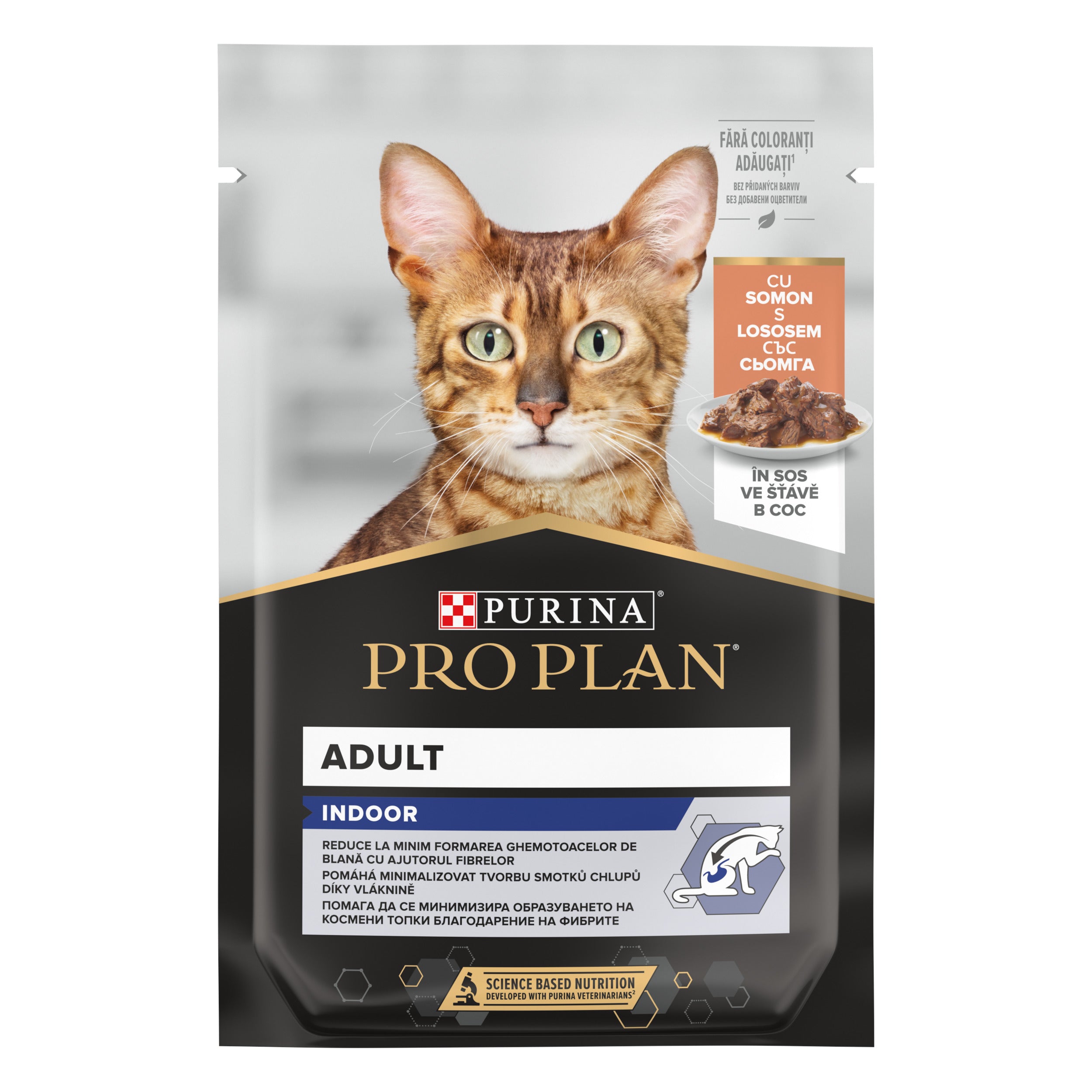 PRO PLAN® Indoor cu Somon în Sos 85g