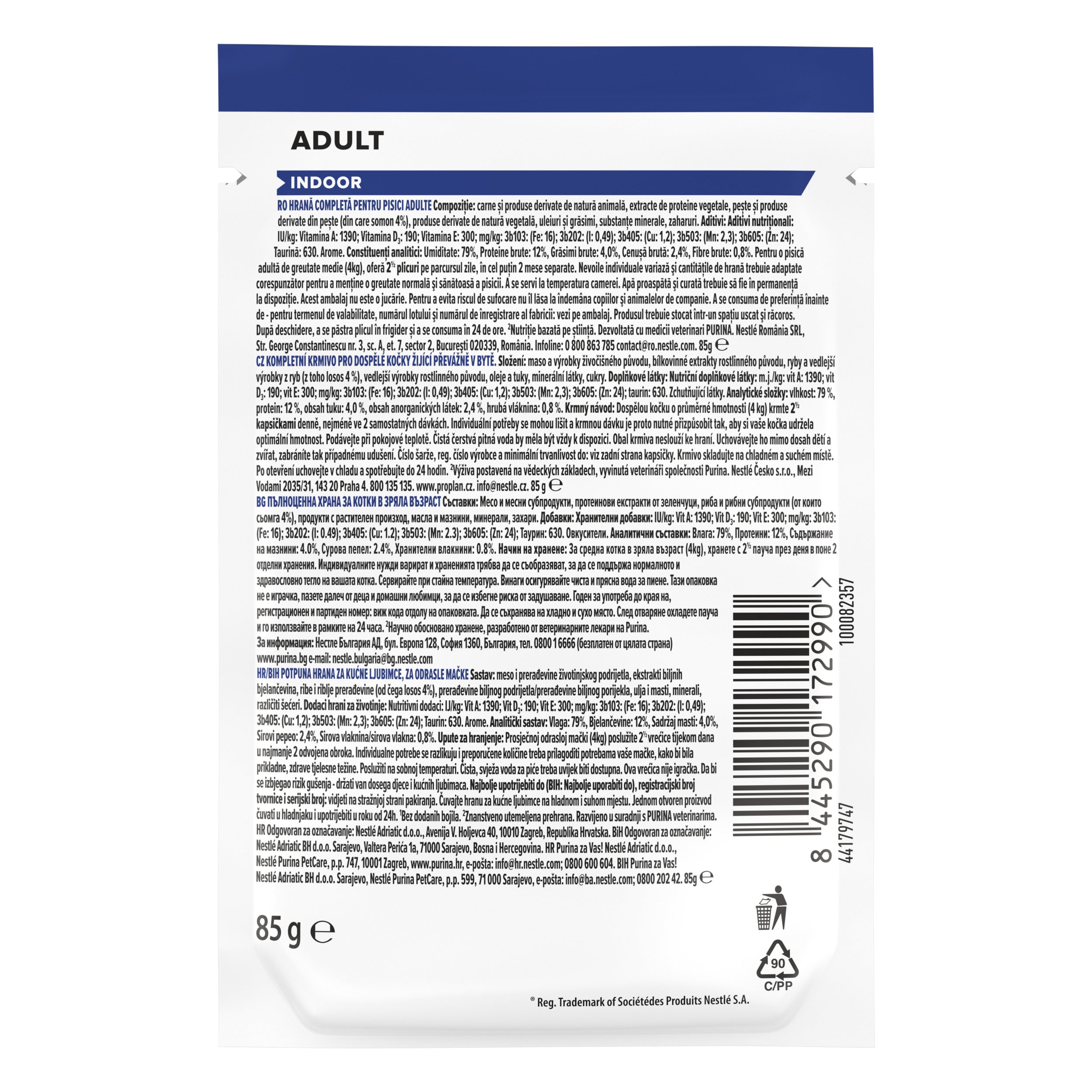PRO PLAN® Indoor cu Somon în Sos 85g