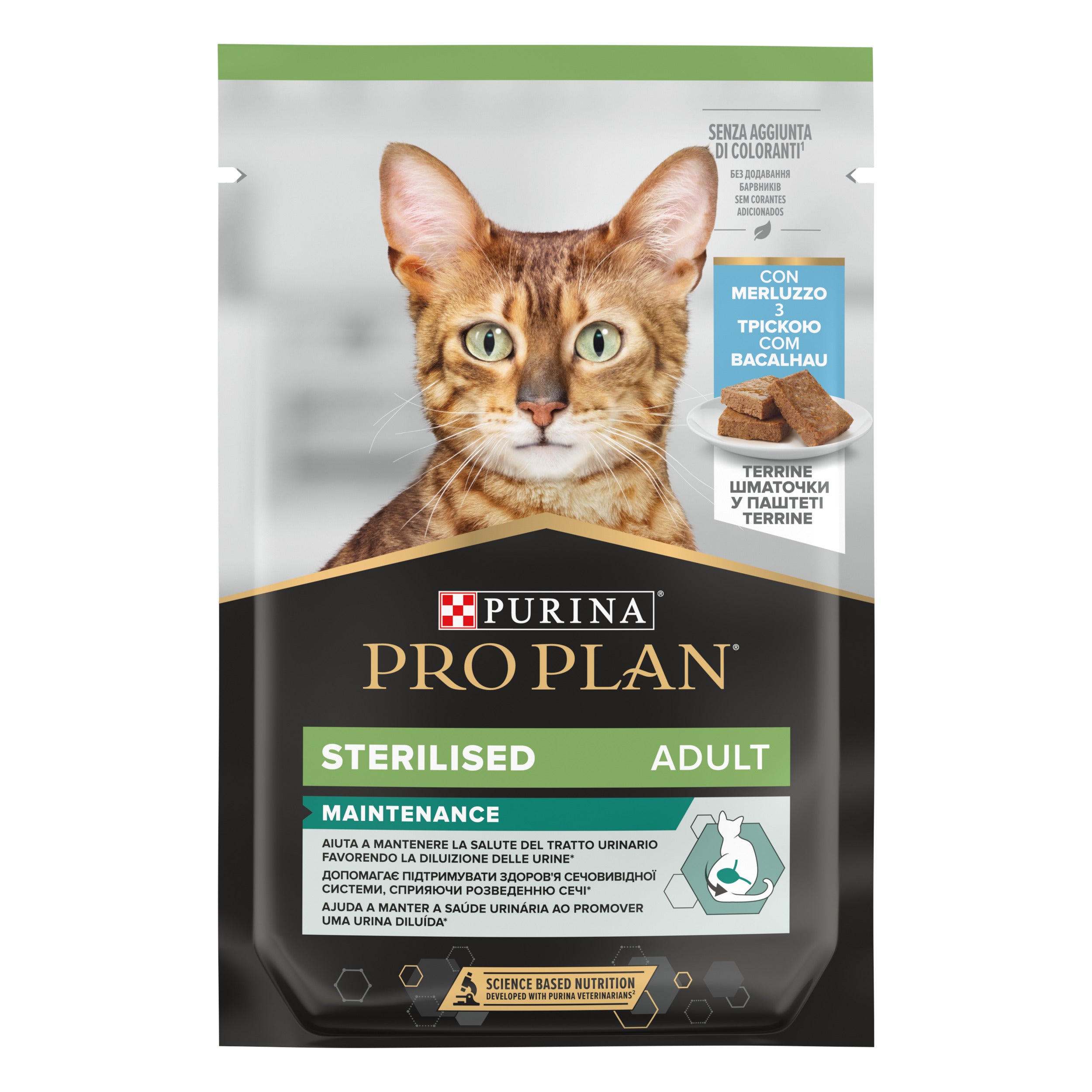 PRO PLAN® Sterilised Maintenance, Terină cu Cod, 75g