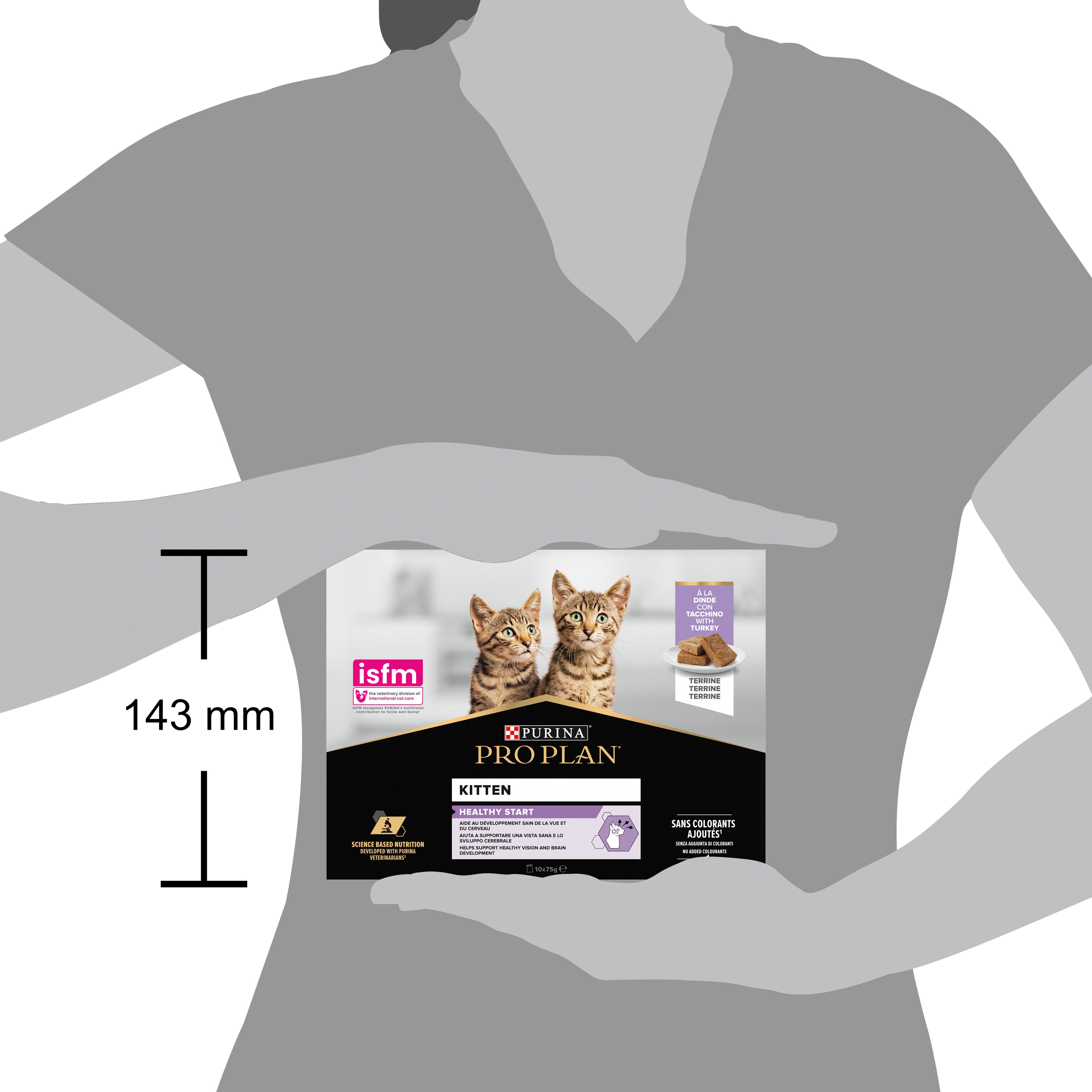 PRO PLAN® Kitten Healthy Start, Terină cu Curcan, 10 x 75g