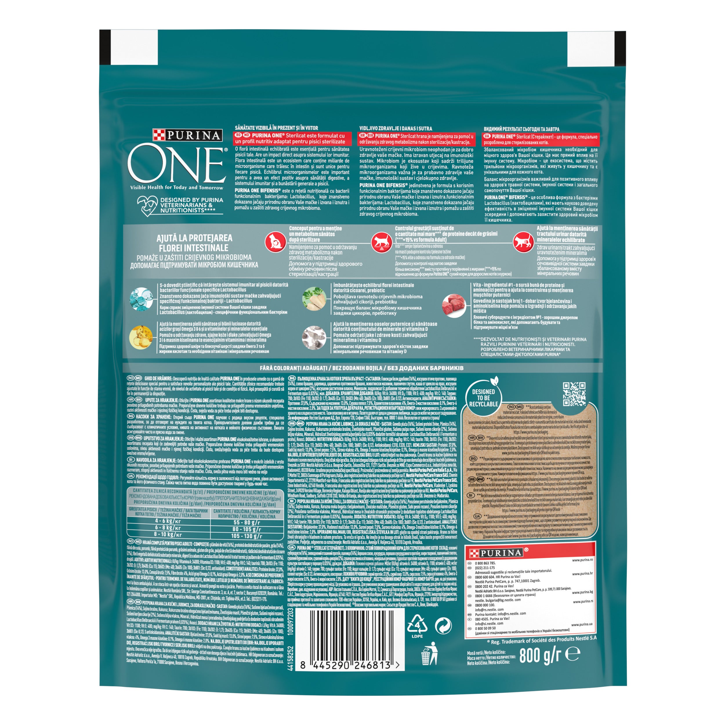 PURINA ONE® STERILCAT cu Vită și Grâu