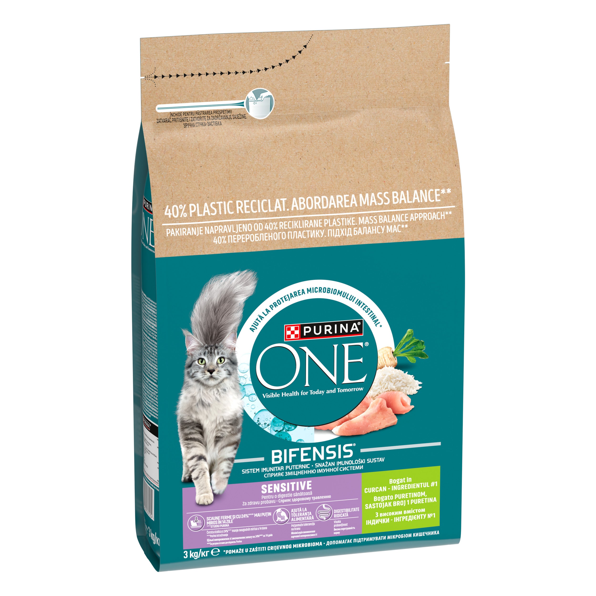PURINA ONE® SENSITIVE cu Curcan și Orez