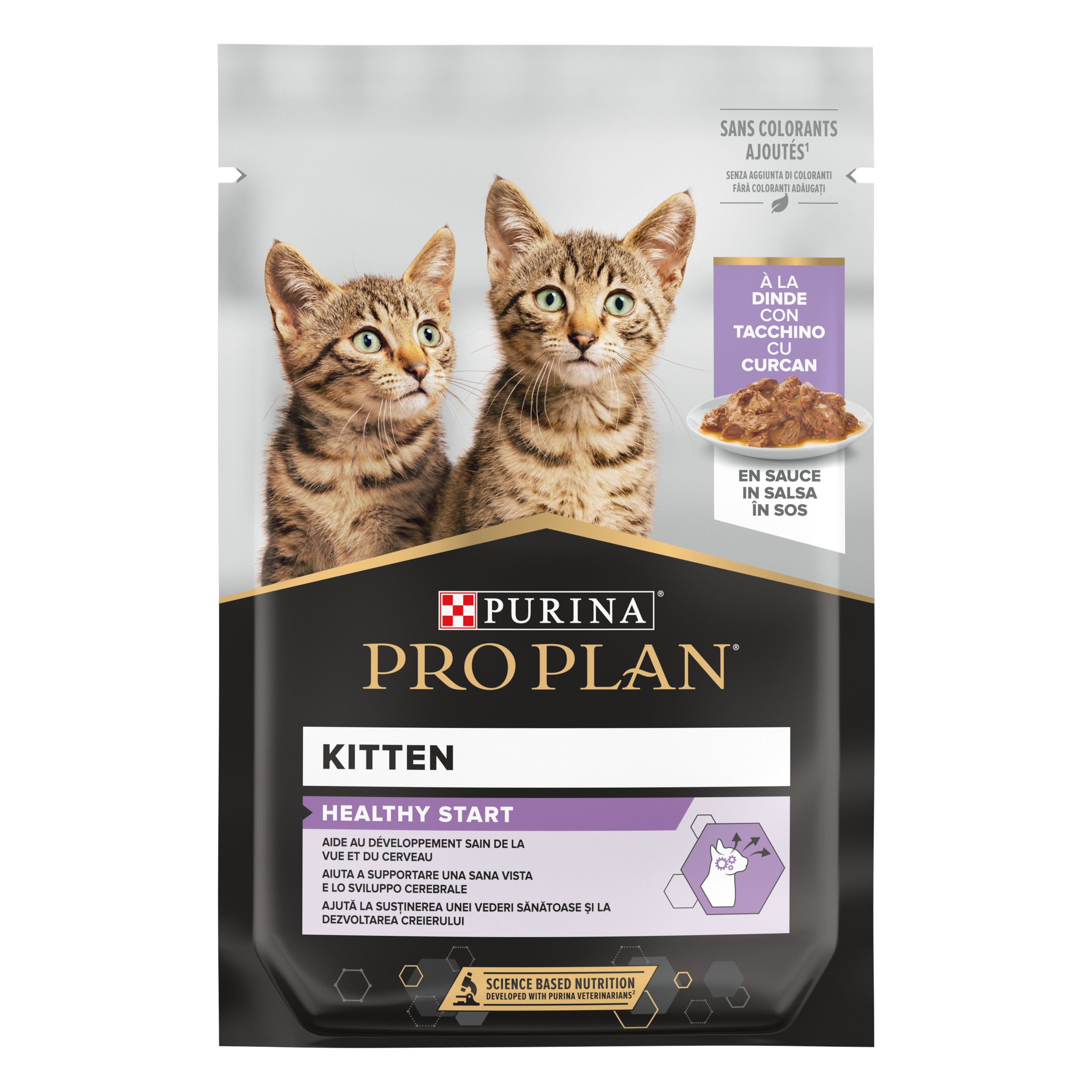 PRO PLAN® Kitten Healthy Start cu Curcan în Sos 85g