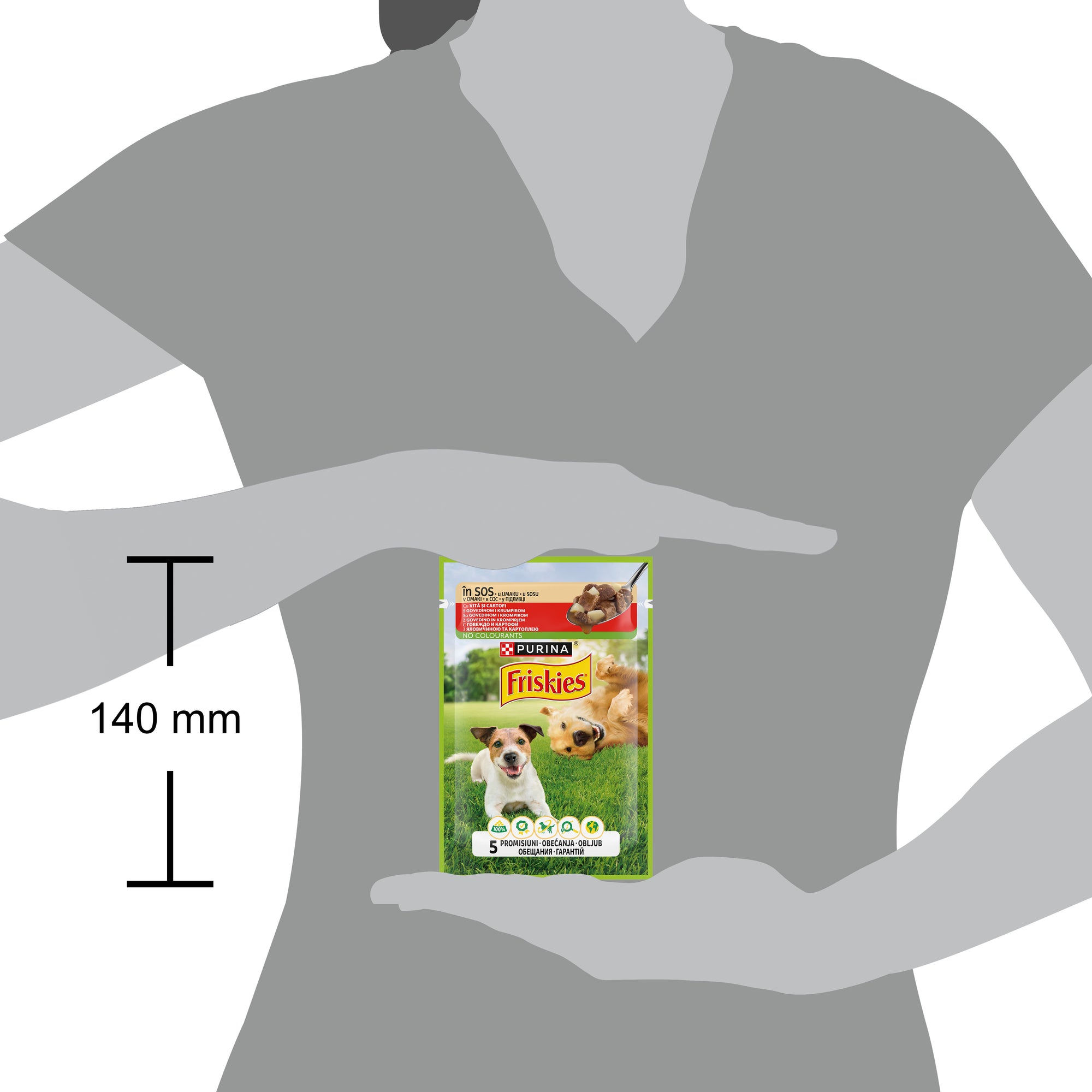 Friskies Adult cu Vită & Cartofi – Hrană umedă pentru câini (85 g)