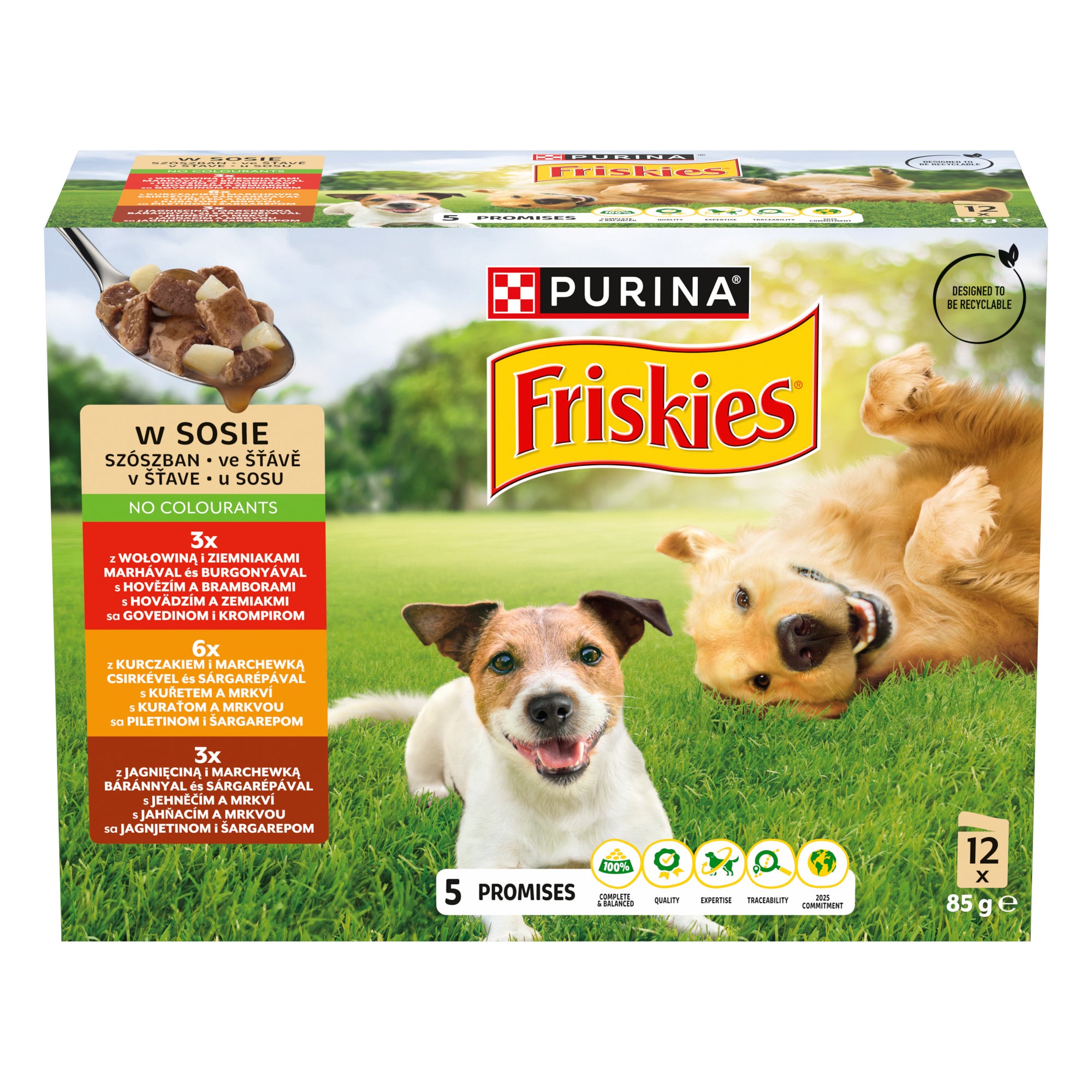 Friskies Adult Multipack – Pui, Vită & Miel în Aspic (12 x 85 g)