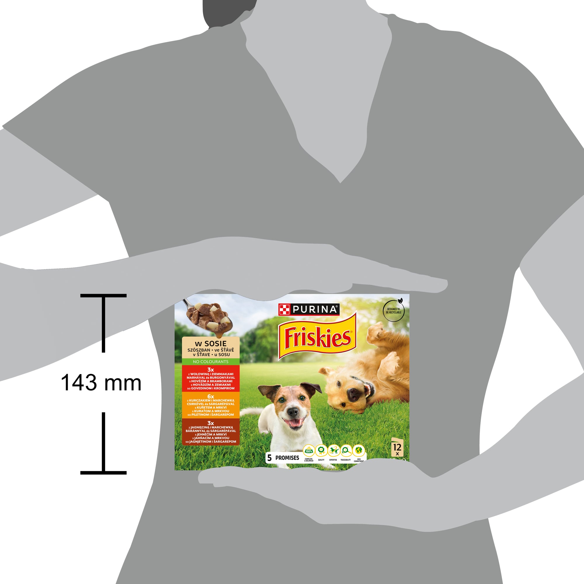 Friskies Adult Multipack – Pui, Vită & Miel în Aspic (12 x 85 g)