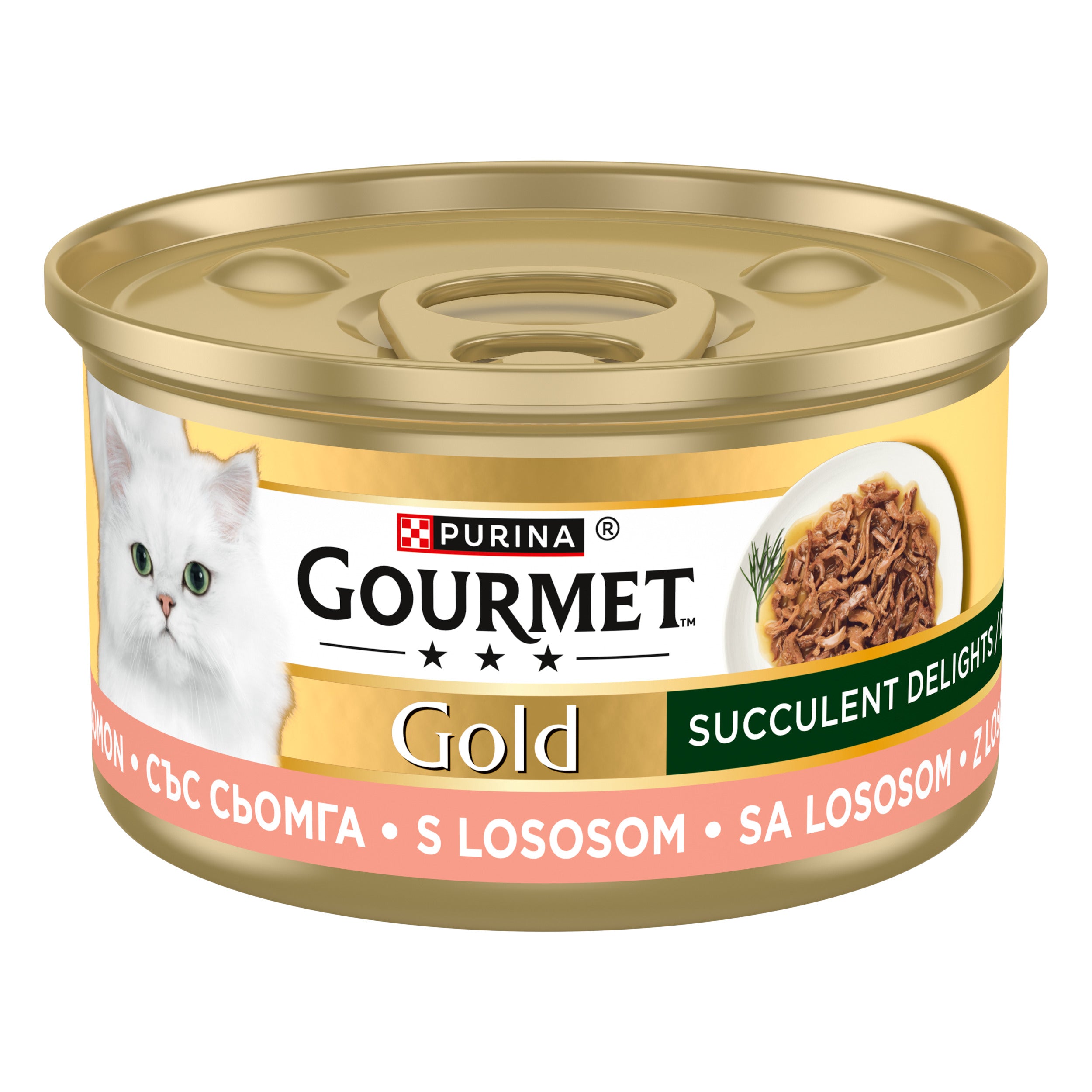 GOURMET® GOLD Delicii Suculente cu Somon (85g)