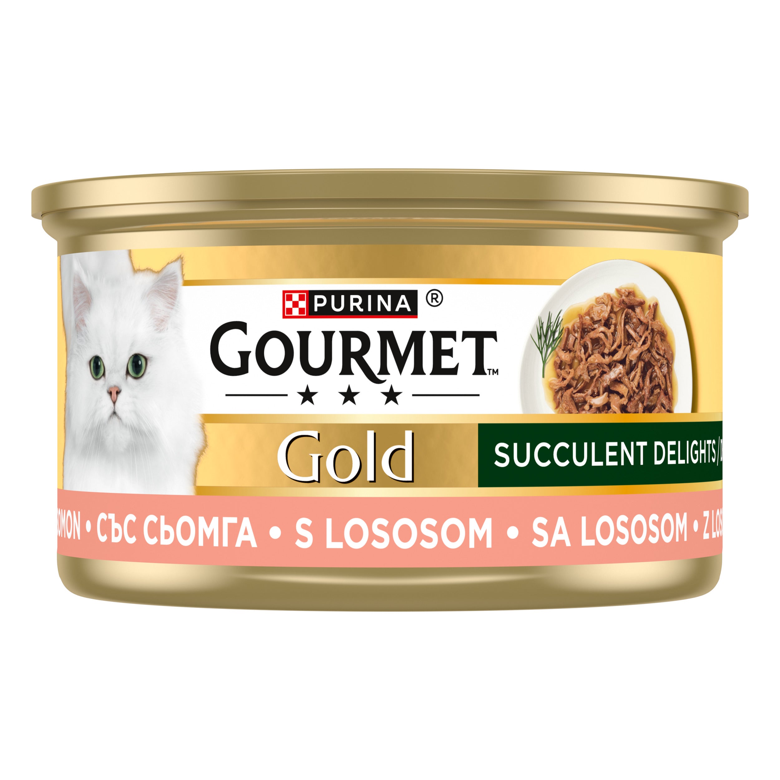 GOURMET® GOLD Delicii Suculente cu Somon (85g)