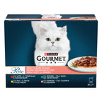 Gourmet Perle – Mini Fileuri cu Vită, Pui, Iepure & Somon în sos (12x85g)
