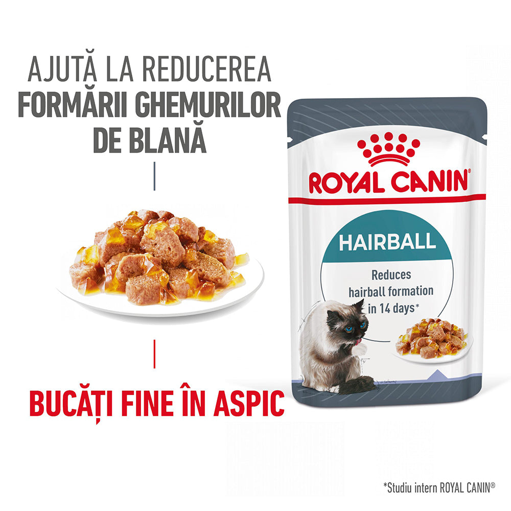 Royal Canin Hairball Care Adult hrana umeda pisica, limitarea ghemurilor de blana (in aspic), 85 g