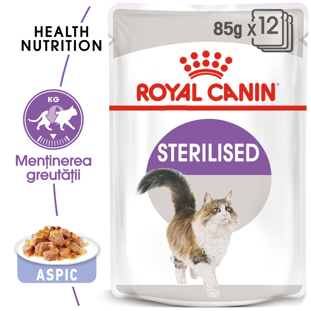 Royal Canin Sterilised Adult hrana umeda pisica sterilizata (in aspic), 85 g