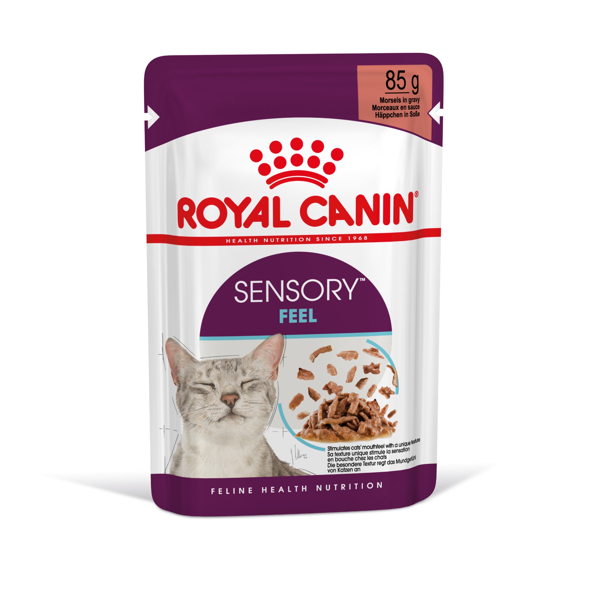 Royal Canin Sensory Feel, hrana umeda pisici, stimularea simtului tactil (in sos), 85 g