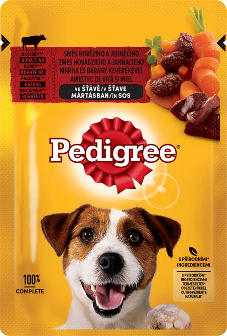 Pedigree Plic Adult cu Vită și Miel 100g