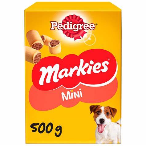 Pedigree Markies Mini – Biscuiți Umpluți cu Măduvă pentru Câini de Talie Mică, 500 g