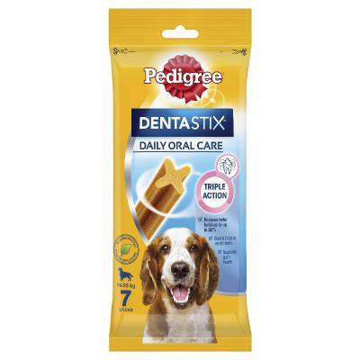 Pedigree DentaStix Mediu – 7 Bucăți pentru Câini de Talie Medie