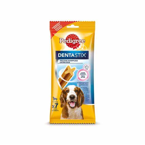 Pedigree DentaStix Mediu – 7 Bucăți pentru Câini de Talie Medie