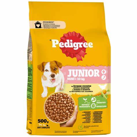 PEDIGREE Junior Mini – Hrană Uscată pentru Cățeluși de Talie Mică, 500 g